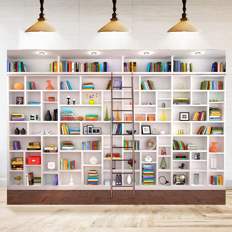 Home Office Zoom Background Free - Toile de fond photographique pour étagère