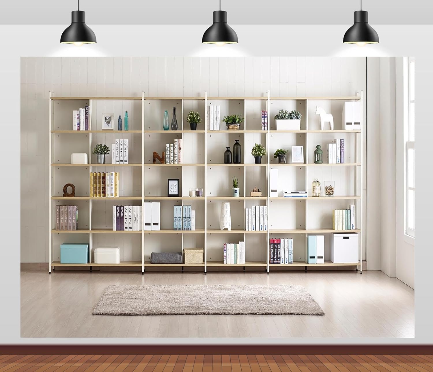 Home Office Zoom Background Free - Bibliothèque photographie toile de fond moderne