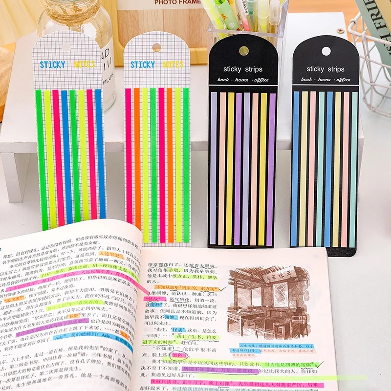 Sticky Note Dispenser - Bloc-notes transparent arc-en-ciel, 1/2/4 pièces, 160
