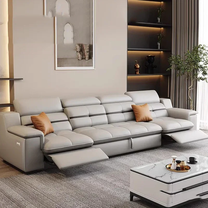 Home Office With Sofa - Canapés de salon post-modernes marron avec