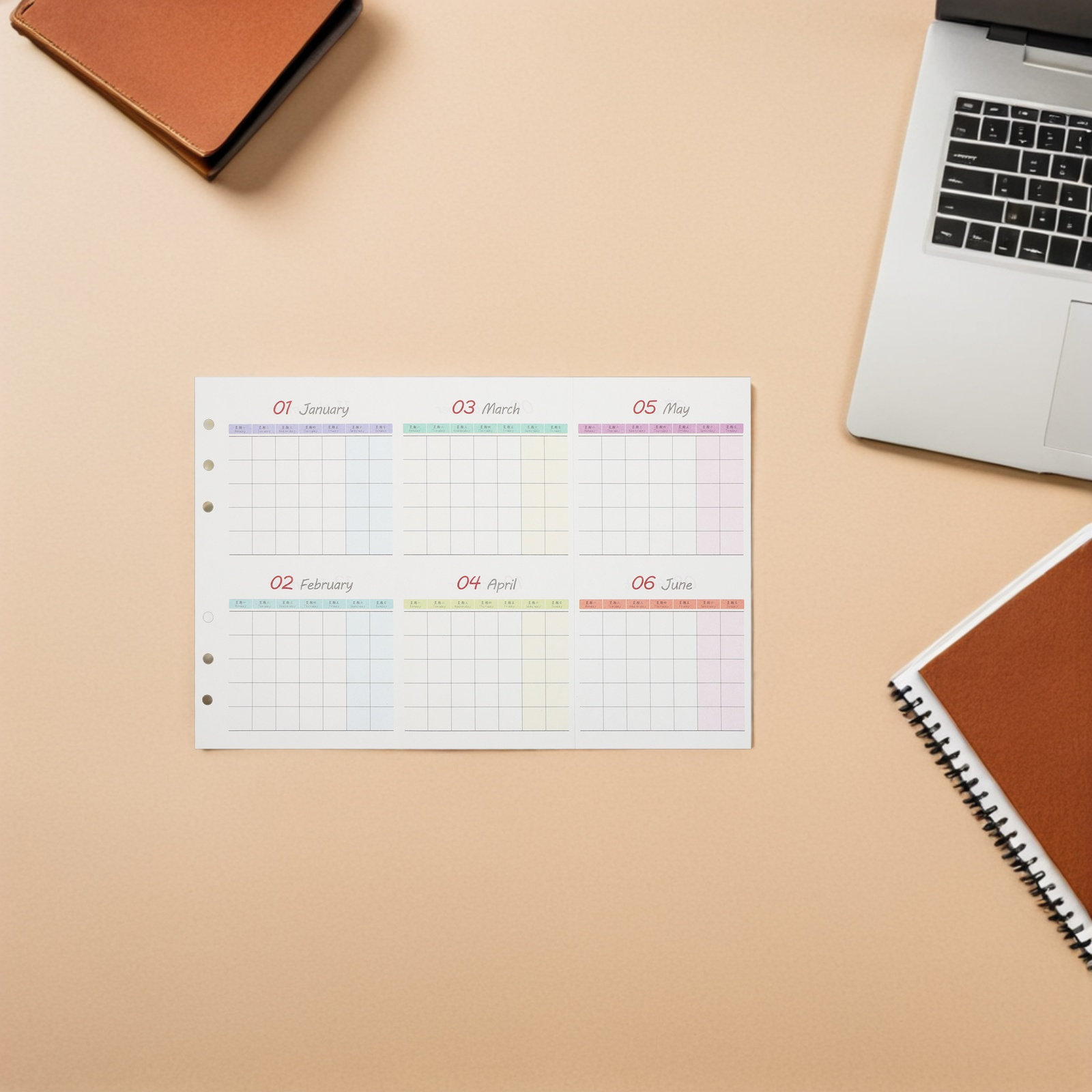 Home Office Budget - 20 feuilles de recharges pour agenda