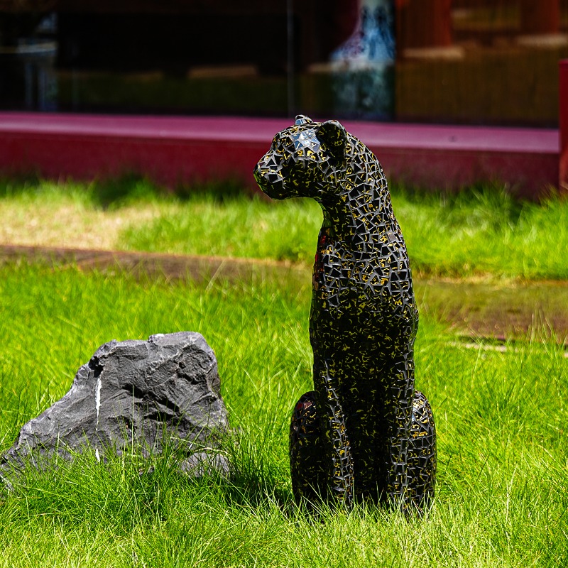 Sculpture léopard en verre noi - Home Office With Sofa avis et prix