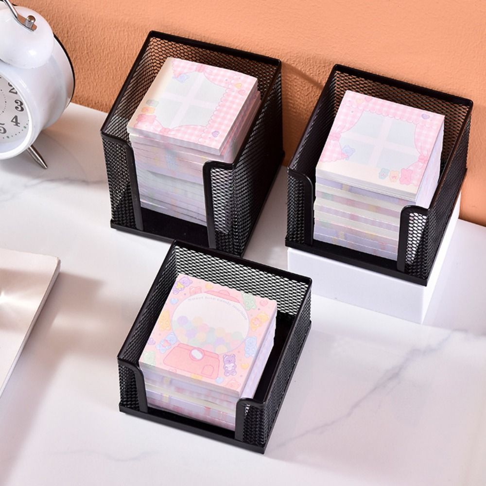 Cube de papier en maille noire - Sticky Note Dispenser avis et prix