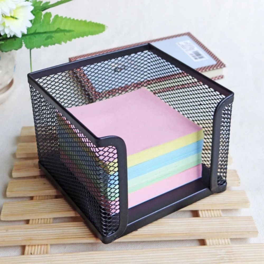 Cube de papier en maille noire - Sticky Note Dispenser avis et prix