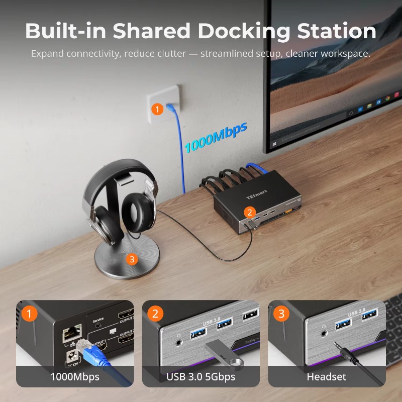 Station d'accueil Portable à T - Home Office Kvm Switch avis et prix